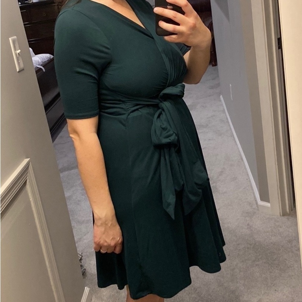 HUNTER Green Maternity Dress